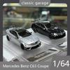 Классический гараж 1:64 Металлическая модель автомобиля Mercedes Benz C63 Coupe, литая модель, коллекция, настольное украшение, игрушка для мальчика