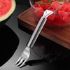 2-in-1 Watermelon Fork Slicers, Watermelon Cutter Summer Fruit Cutting Fork, Head Fruit Forks Knife