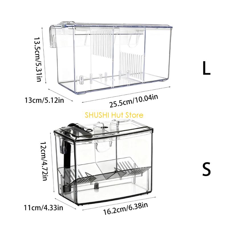 Fish Breeding Box Aquarium Hatchery Incubator Box External Mount for Newborns D57B