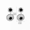 1 Pair Of Fashion Sparkling Full Diamond Snowflake-Shaped Earrings Female Light Luxury Style Fashion Earrings Simple Luxury Female Earrings