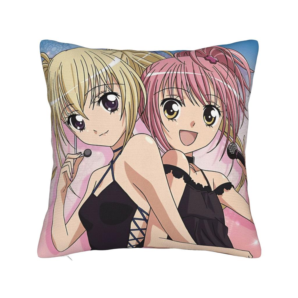 Anime Shugo Chara Square Pillowcases Polyester Room Yaya Tsukiyomi Ikuto Cushion Cover Funny Decorative Throw Pillow Case