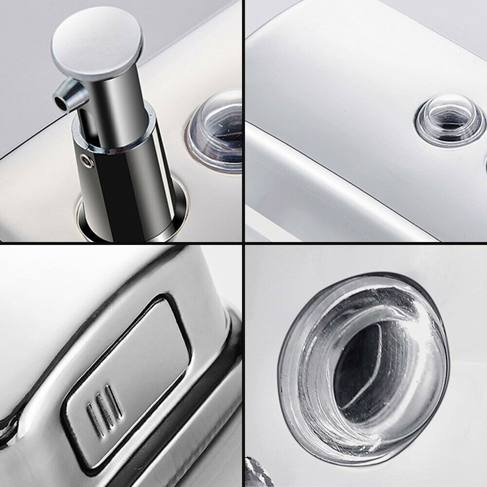 Stainless Steel Manual Soap Dispenser Refillable Hand Sanitizer Dispenser Washroom