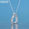 925 Sterling Silver Charm Heart Pendant Necklace Wedding Jewelry