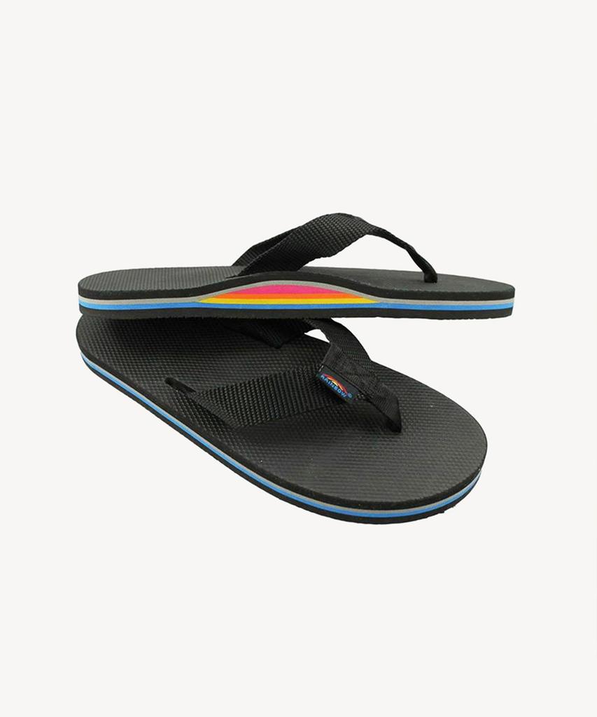Rainbow Sandals Лимитированная серия Черные резиновые сандалии Шлепанцы