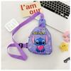 Stitch Printed Shoulder Crossbody Chest Bag Children Cartoon Leisure Outdoor