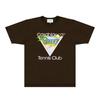 CASA Casablanca Short Sleeve T Shirt Couples Star Castle Letter Print Casual Loose Fit