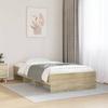 VidaXL Bed Frames Sonoma Oak 90x200 Cm Engineered Wood, Bedroom Furniture, Single Bed, Slatted Base, Bed, Frame 3295676