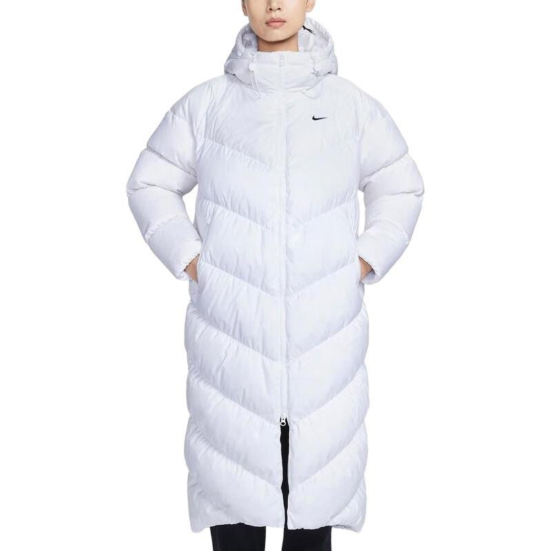Nike Женские белые пуховики с капюшоном Умеренные Другое HF7894-100
