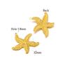 5pcs Gold Starfish Shell Charms for DIY Jewelry Accessories Stainless Steel Necklace Pendant Bracelets Findings Earrings Making