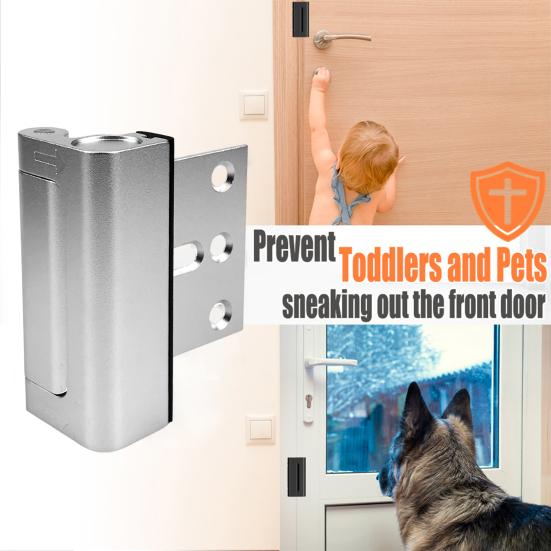 Усиленный замок для двери безопасности дома, устойчивый к коррозии, дополнительный откидной замок с защитой от детей