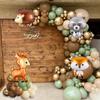Jungle Animal Wild One Balloon Garland Arch Backdrop For Baby Shower 1st Birthday Party Supplies