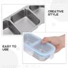 Reusable Food Storage Container Leakproof Seasoning Tray Stainless Steel Lunch Box  Office