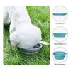 Custom Logo Eco-Friendly Chargeable Travel Outdoor Collapsible Anti-Spill Silicone Pet Food Bowl for Dogs