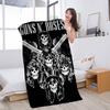 Музыкальная группа G-Guns N Roses Микрофибровое одеяло Быстросохнущие пляжные полотенца Большой размер с принтом Впитывающее одеяло-полотенце для бассейна