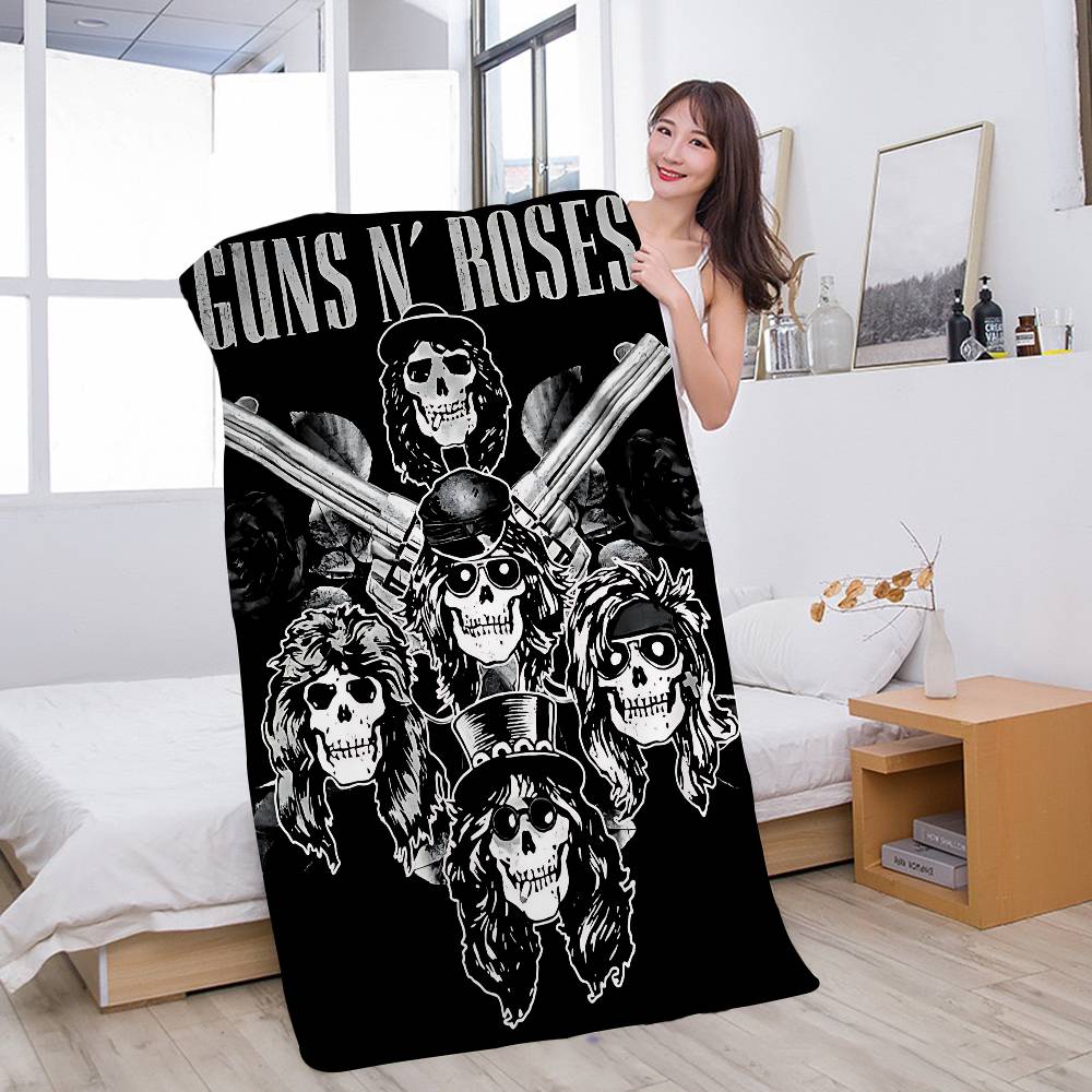 Музыкальная группа G-Guns N Roses Микрофибровое одеяло Быстросохнущие пляжные полотенца Большой размер с принтом Впитывающее одеяло-полотенце для бассейна