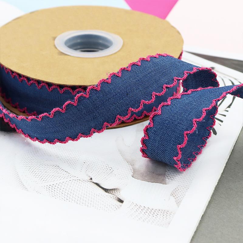 2 м Джинсовая лента с аккуратными краями для DIY, легко режется, винтажная ткань, прочные аксессуары, прочная, с крючками, гибкая