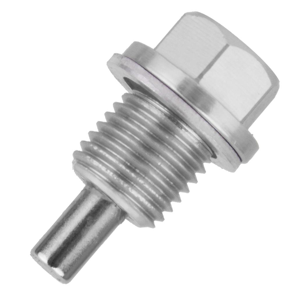 M14X1.5 Anodized Meal Magnetic Engine Oil Sump Drain Plug Bolt for Silver