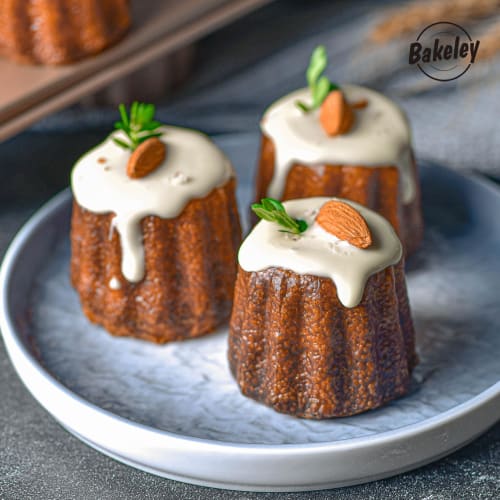 Bakeley 6-Piece Canel? Nonstick Cake Baking Mold (Champagne Gold)