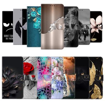 Чехол-кошелек с держателем для карт, чехол из искусственной кожи с цветочным принтом, подставка, ремешок на запястье, противоударный чехол для LG K22 K31 K51 K71 Q92 K92 V60 Stylo6 Aristo5