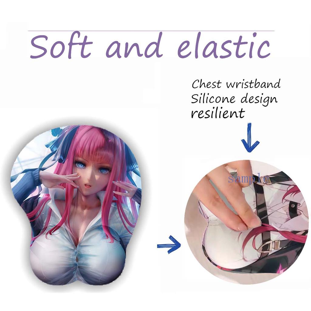 3D коврик для мыши Пять сестер Стерео коврик для мыши Oppai Грудь Rias Gremory Nakano Nino Аниме Силиконовая подставка под запястье Пакет коврик для игровой мыши