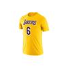 Courtside NBA Player Logo Print Crew Neck Short Sleeve Basketball Shirt Men Tops Yellow DD6665-731