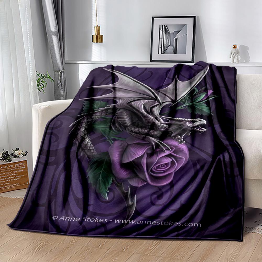 Gothic Style Blanket Soft & Cozy Perfect for Seaside Bed Office Four Seasons Multipurpose Playful Design Gift for Travel Home Birthdays