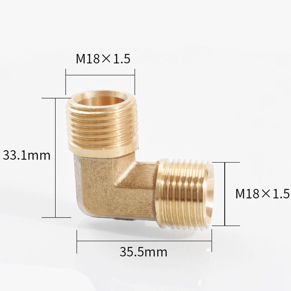 M12 M14 M16 M18 Метрический 1/8" 1/4" 3/8" 1/2" BSP Наружный Угольник 90 градусов Латунный Фитинг Трубопроводный Соединитель Муфта Вода Газ Масло
