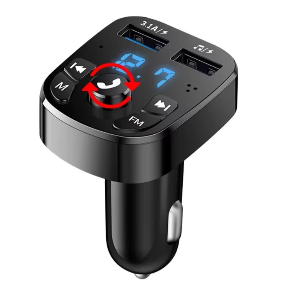 Автомобильное зарядное устройство Bluetooth FM-передатчик с двумя портами USB и быстрой зарядкой 3,1 А