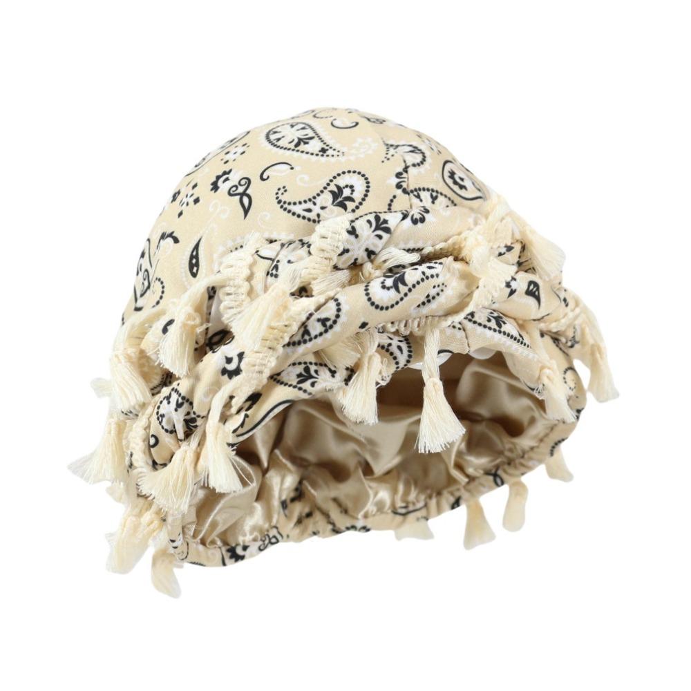Tassel Twist Head Wraps Cashew Print Durag For Men Unisex Hair Wrap Scarf  Fashion Accessory