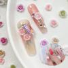50 шт. мини-цветок для дизайна ногтей, драгоценные камни из смолы, поделки для ногтей, 3D наклейки для гель-лака, аксессуары для ногтей, разноцветные розы