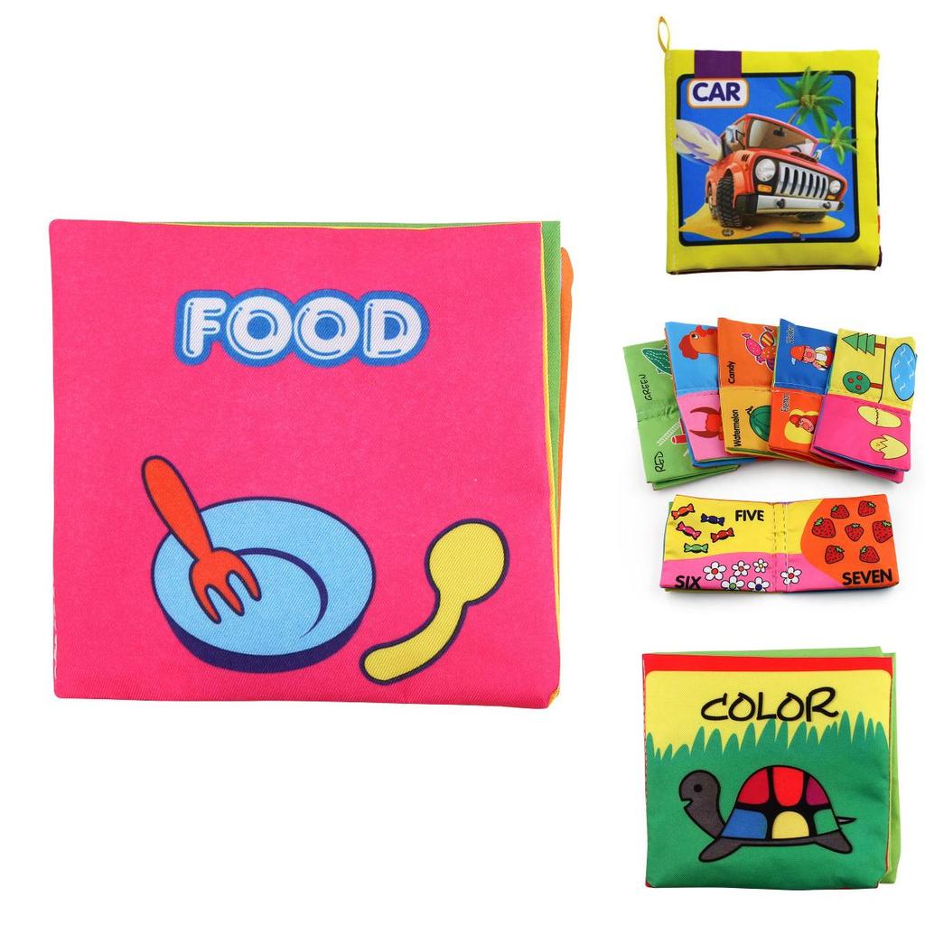 Soft And Colorful Intelligence Development Cloth Bed Cognize Book For Kids Infants