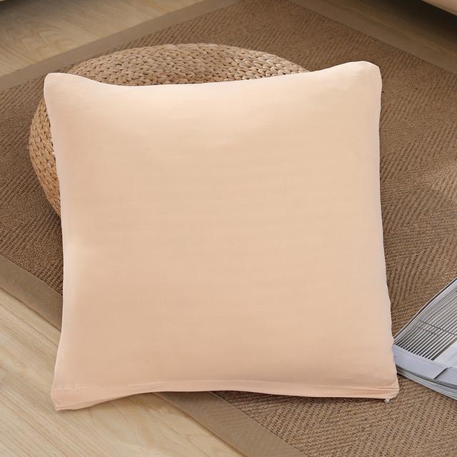 Эластичная эластичная подушка с однотонным принтом Cojines Decorativos Para Sofa Capa De Almofada Coussin De Salon Housse De Cous