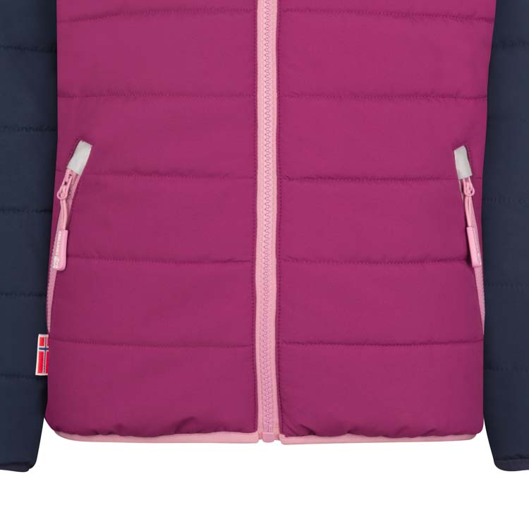 Kurtka ocieplana dziecięca Trollkids Kids Hafjell Snow Jacket PRO z kapturem woodoodporna różowa (514-182)