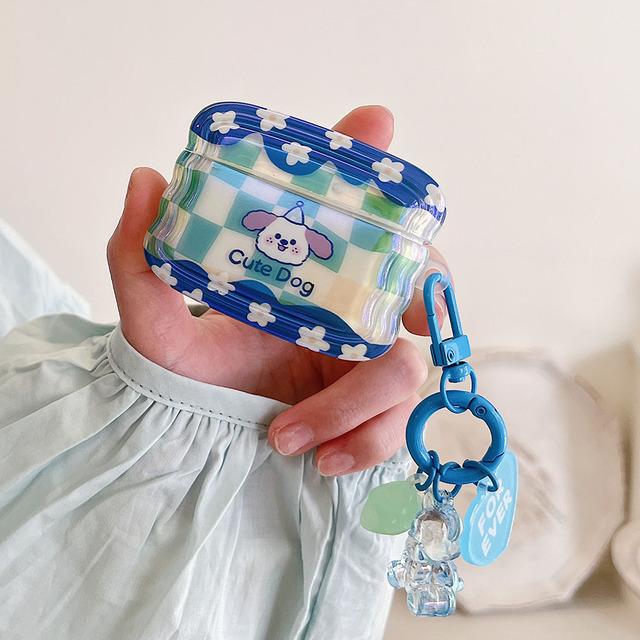 Чехол для наушников INS Heart Windmil для AirPods AirPod 2 3, чехол с милым медведем и разноцветными бусинами, подвеска, мягкий силиконовый чехол для AirPods Pro