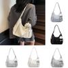Minimalist Womens Large Capacity Pu Shoulder Bag With Zipper Closure For Daily Use