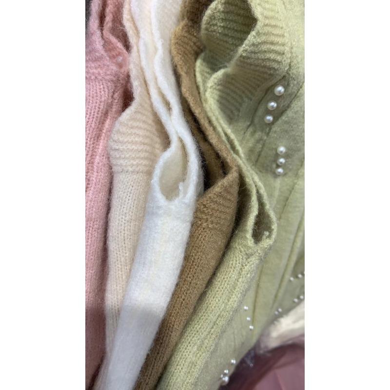 Женский осенне-зимний вязаный жилет Sweet Pearl с V-образным вырезом