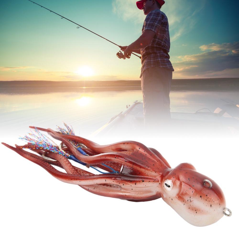 Soft Fishing Squid Bait TPE Fishing Octopus Lure Durable Squid Jig Bait Saltwater Ocean Fishing