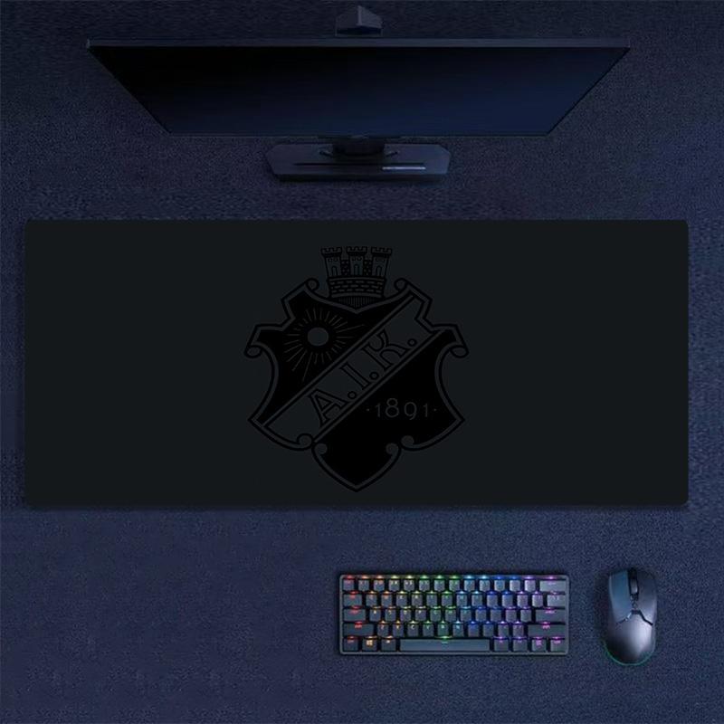 AIK Fotboll Print Cushion Non-slip Laptop Tablet Big Mousepad XXL Mat Mini PC Playmat With Lock edge
