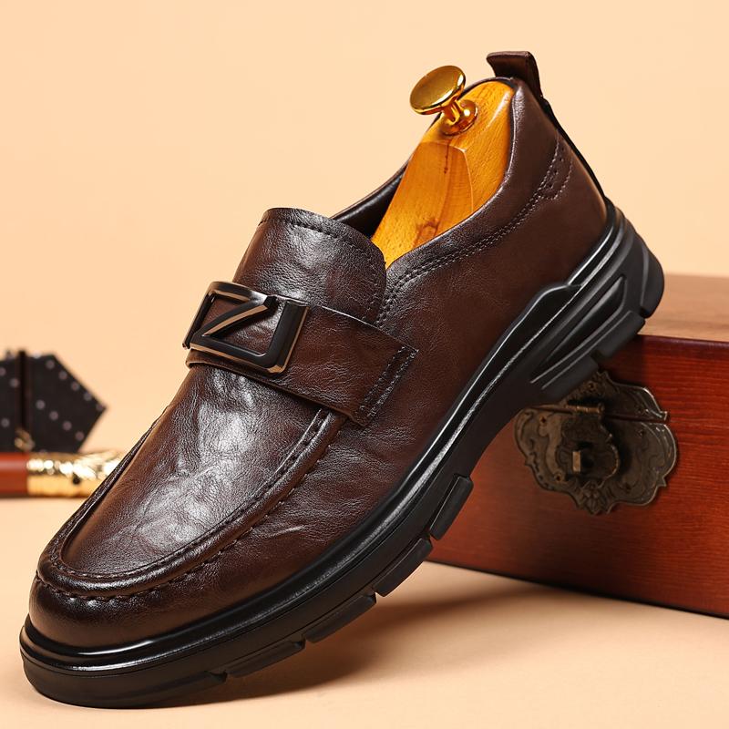 Mens Dress Shoes Men's Leather Skin Shoes for Men Elegant Casual Business Luxury Social Male Shoe