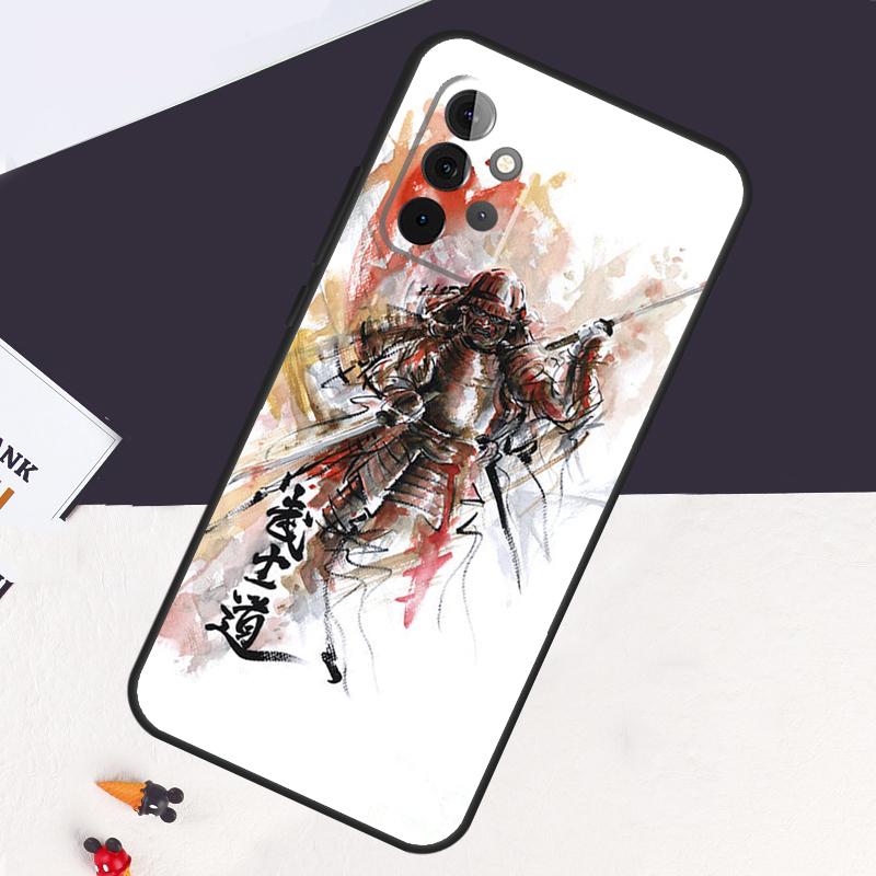 Японский Бусидо Чехол Самурай для Samsung Galaxy A53 A15 A22 A52 A32 A54 A14 A16 A26 A36 A56 A55 A35 A05 A06 A33 A13