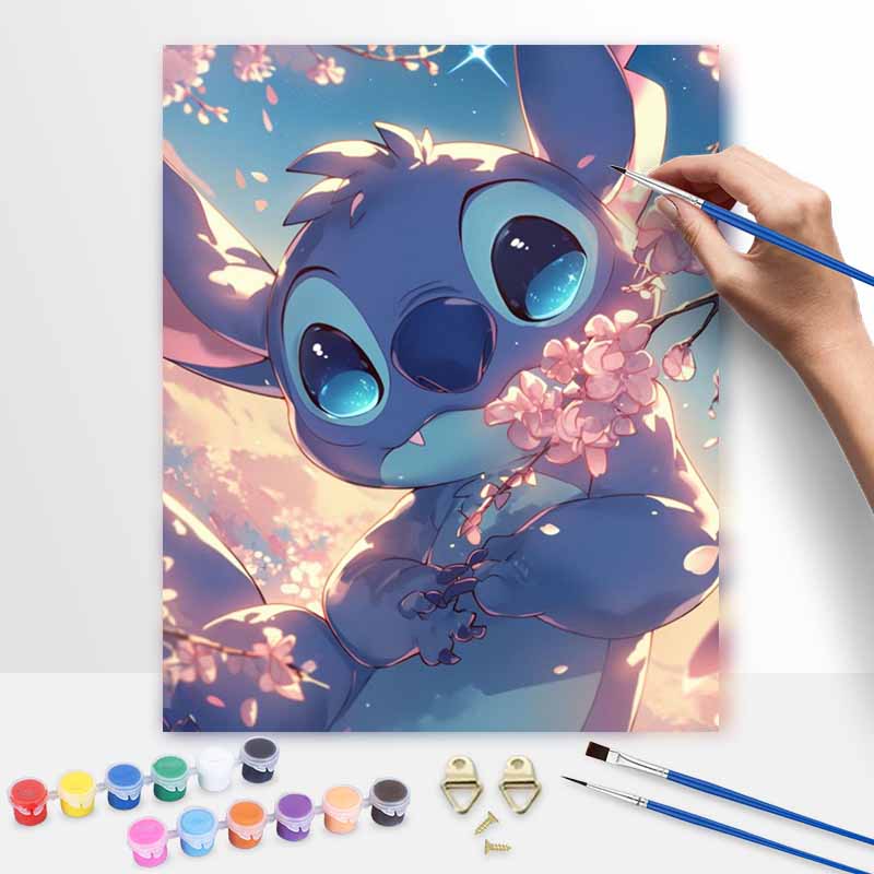 Disney Набор для рисования маслом «Стежок Сакура» Набор для домашнего декора стен Ручная работа Подарок Большой холст Набор «Раскрась по номерам» для спальни Гостиной Настенное искусство