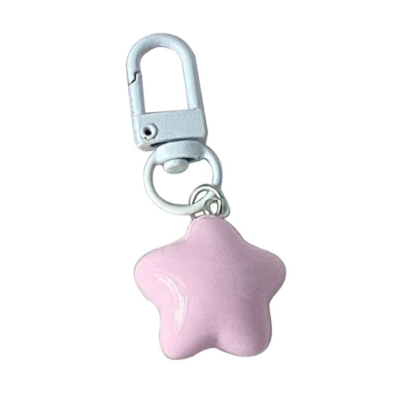 Acrylic Cute Colorful Five-Pointed Star Phone Trinket Female Phone Shell Pendant Accessories Package Decoration Keychain