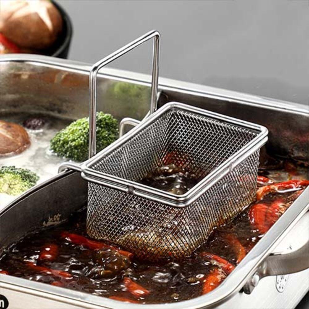 Кухня Лапша Чип Фритюрница Магазин Hot Pot Ложка Фильтр Сетка Корзина для жарки Вермишель Экран