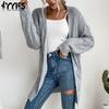 Женские модные повседневные осенне-зимние кардиганы с длинным рукавом