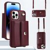 Кошелек-сумка через плечо с отделениями для карт Кожаный чехол для IPhone 14 15 Pro Max 13 12 11 XR XS 7 8 SE 2025 Сумка-чехол с держателем на длинном ремешке