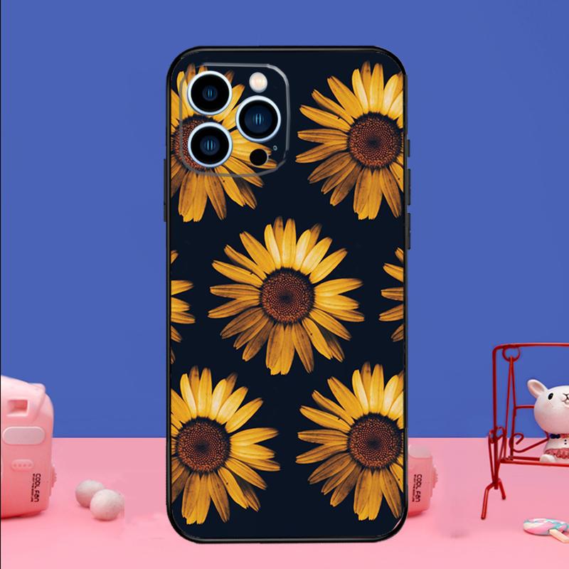 Sunny Sunflower Phone Case For iPhone 16 15 14 13 12 11 17 Pro Max Plus 12 13 mini 16e 17 Air Bumper Cover