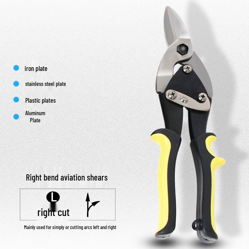 Heavy-Duty Multifunction Aviation Tin Snips - Stainless Steel Industrial Ceiling & Sheet Metal Scissors