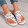 Fashion 2025 Summer Open Toe Women's Slippers Fashion Printing New Plus Size Party Best Seller Comfortable Light Flat Slippers Zapatos