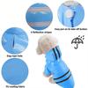 Reflective Dog Rain Cloak Towable Small Dog Clothes Windbreaker Pet Rain Jacket  Corgi