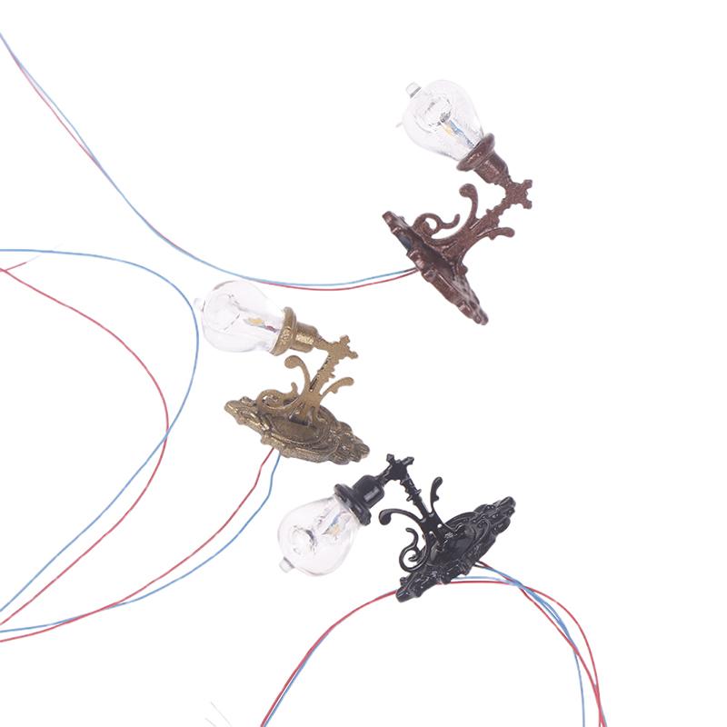 Миниатюрный кукольный домик настенный светильник настольная лампа мини светодиодное освещение украшение дома кукольная мебель игрушка может быть яркой